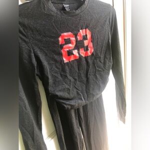 SHEIN Black Jumpsuit with Red Number Detail